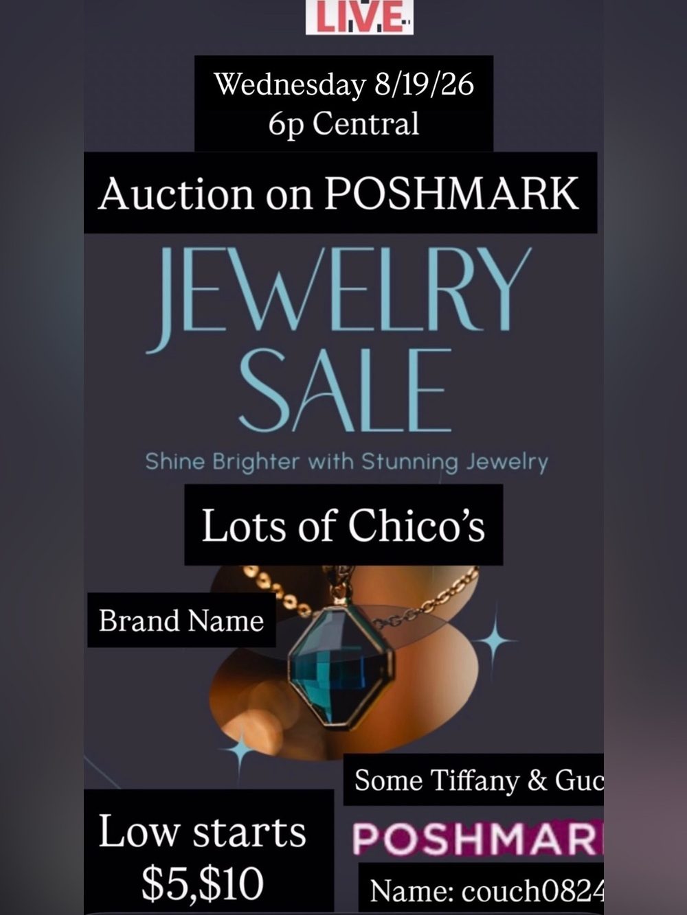 Jewelry ❤️ LIVE SHOW 8/12 6p Central